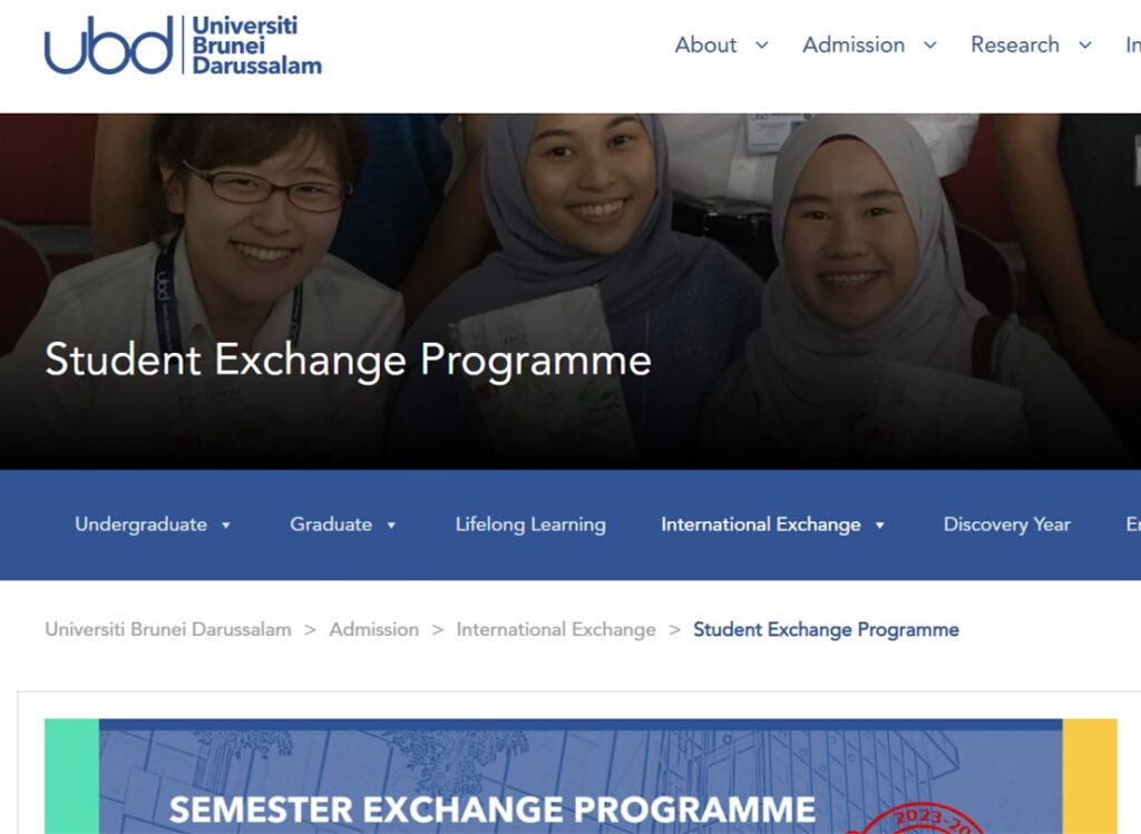 Semester Exchange Programme at Universiti Brunai Darussalam